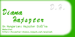 diana hajszter business card